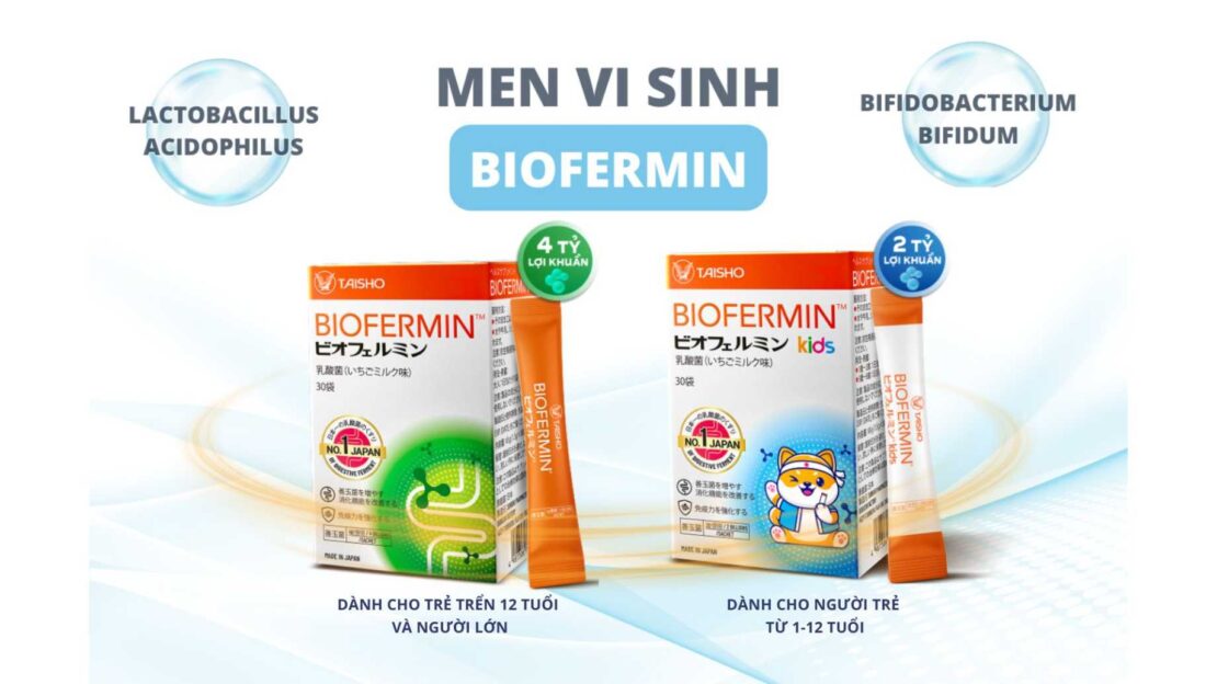 Biofermin - Men vi sinh số 1 Nhật Bản với hai dòng sản phẩm phù hợp theo từng nhóm tuổi.